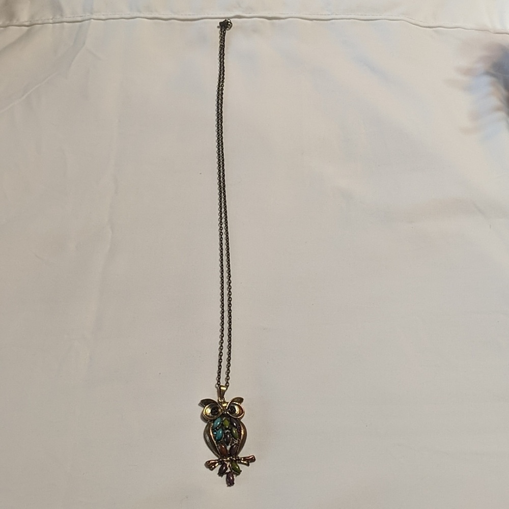 Multi-Color Owl Pendant - Picture 2 of 3